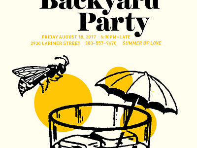 The Backyard Party graphic design illustration posters prints