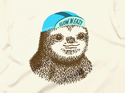 Slow 'N Eazy apparel graphic design illustration sloths