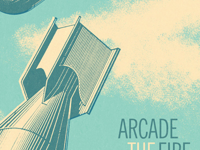 Arcade Fire / The National Poster graphic design illustration poster