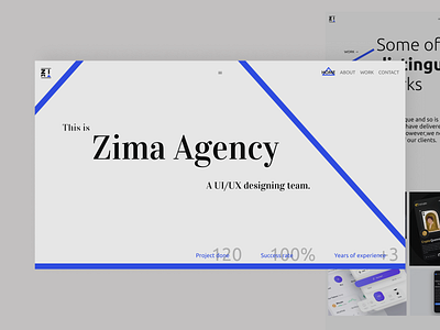 Zima Agency Portfolio Concept branding design graphic design homepage illustration landing page light mode portfolio trend ui ui design ux webdesign website