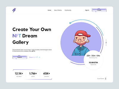 NFT Landing Page Design