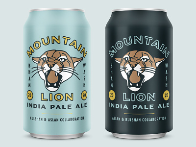 Mountain Lion IPA 2020 beer beer branding beer can beverage brand branding brewery brewing can illustration logo packaging vintage