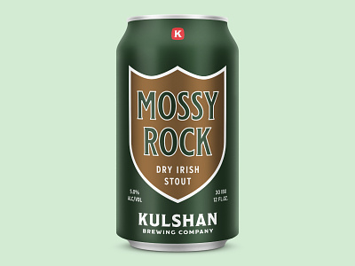 Kulshan Brewing Co. - Mossy Rock Can beer beer can beer label bellingham beverage branding brewery brewing can irish logo packaging retro stout vintage