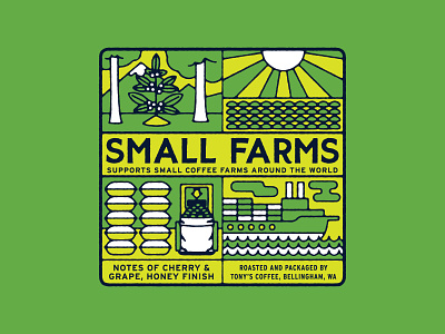 Small Farms Coffee label