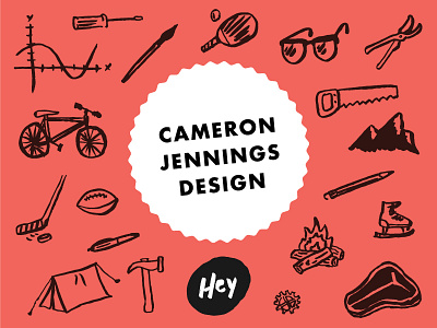 Hey Dribbble brush cameron design drawing flat hand illustration jennings