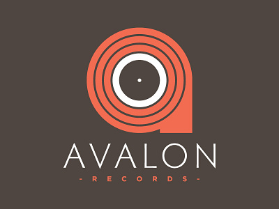Avalon Records Logo colors corporate design icon identity logo record store vinyl