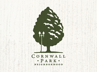 Cornwall Park Neighborhood Logo bellingham lamppost logo neighborhood park tree