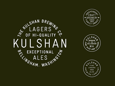 Kulshan Marks badge beer brand brewery circle logo mark