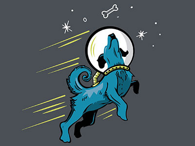 Space Dog astronaut design dog illustration pup space vector
