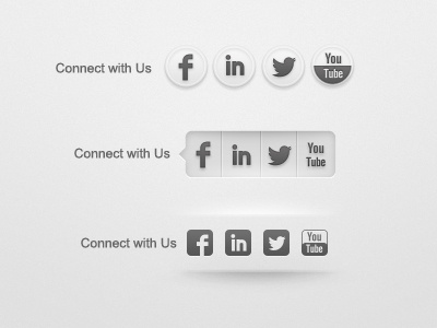 Social icons buttons facebook footer icons social twitter