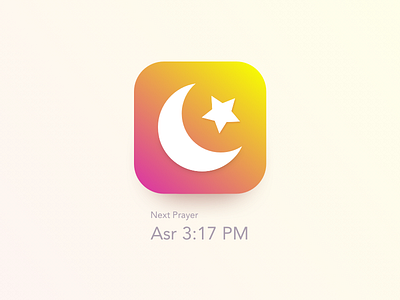 Athan Prayer App Icon app clean gradient icon ui ux