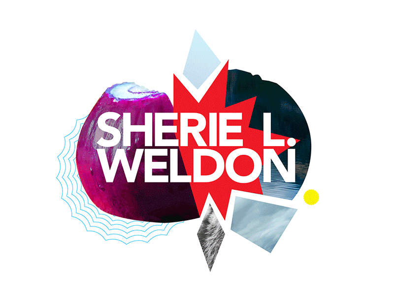 Fluid Identity for artist, Sherie L. Weldon artist collage identity illustration logo