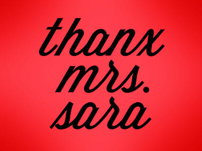 thanx by invited mrs. p. sara thx