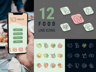 Food Line Icons Set