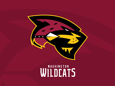 Washington Wildcats arrowhead branding capital cat design emblem football illustration logomark nfl redesign redskins sports sports design trees washington washington dc wildcat