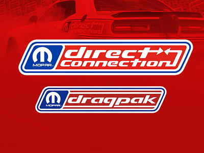 Mopar DC Branding branding cars chrysler design dodge drag racing driving fast horsepower logo mechanics mopar muscle red