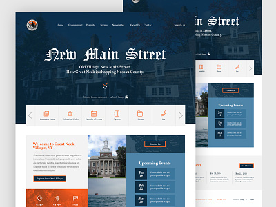 The Village of Great Neck Website Concept great neck great neck village islanders main street new york nyi ui web design