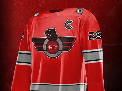 Grand Rapids Griffins Fauxback Jersey Design