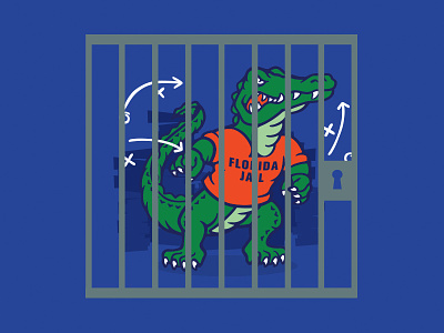 The Gainesville Inmates alligator ann arbor florida football gators illustration michigan ncaa university of michigan