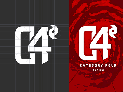 Category 4 Racing Logo atv racing braap c4 category 4 four hurricane illustration motocross racing