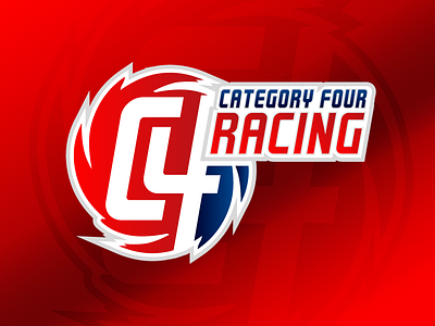 Category Four Racing Logo america atv hurricane michigan motocross offroad powersports quad speed usa