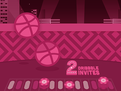 Time to Play the Game available basketball casino craps dice dribbble invitation invites pink poker chips prospects