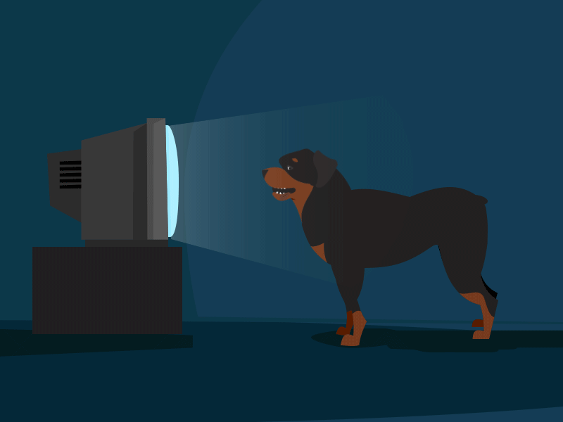 Every Rottweiler Ever. animation dog gif hop illustration jumping late night rottweiler static tv