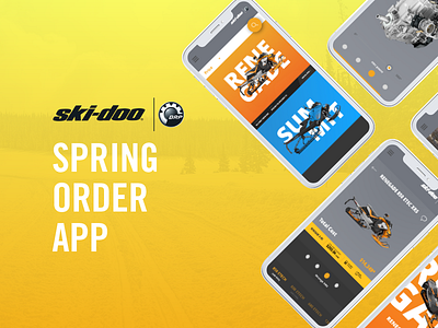 Skidoo | Spring Order App app interface mobile app order product skidoo snow snowmobile spring uiux user experience design