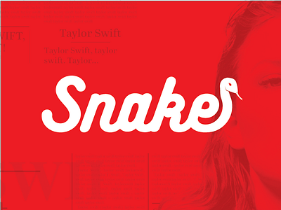 Snake - Reputation illustration red reputation snake taylor swift typography