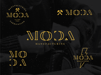 Moda Mfg authentic emblem illustration logo logomark logotype typography