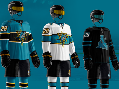 2019 San Jose Sharks Jersey Redesign california helmet hockey jersey nhl ocean san jose shark sharks stick stripes turquoise