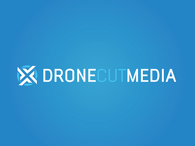Drone Cut Media Logo aerial cinematography blue branding design drone illustration logo logotype logotype design typography vector