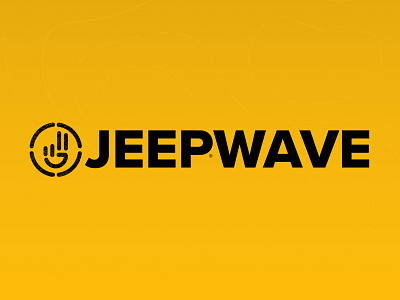 Jeep Wave Logo enthusiast jeepin logo logomark off road topography trail wave willys yellow