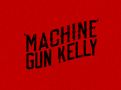 Machine Gun Kelly Logo apparel font hip hop illustration logo logo design logo type machine gun kelly music red type
