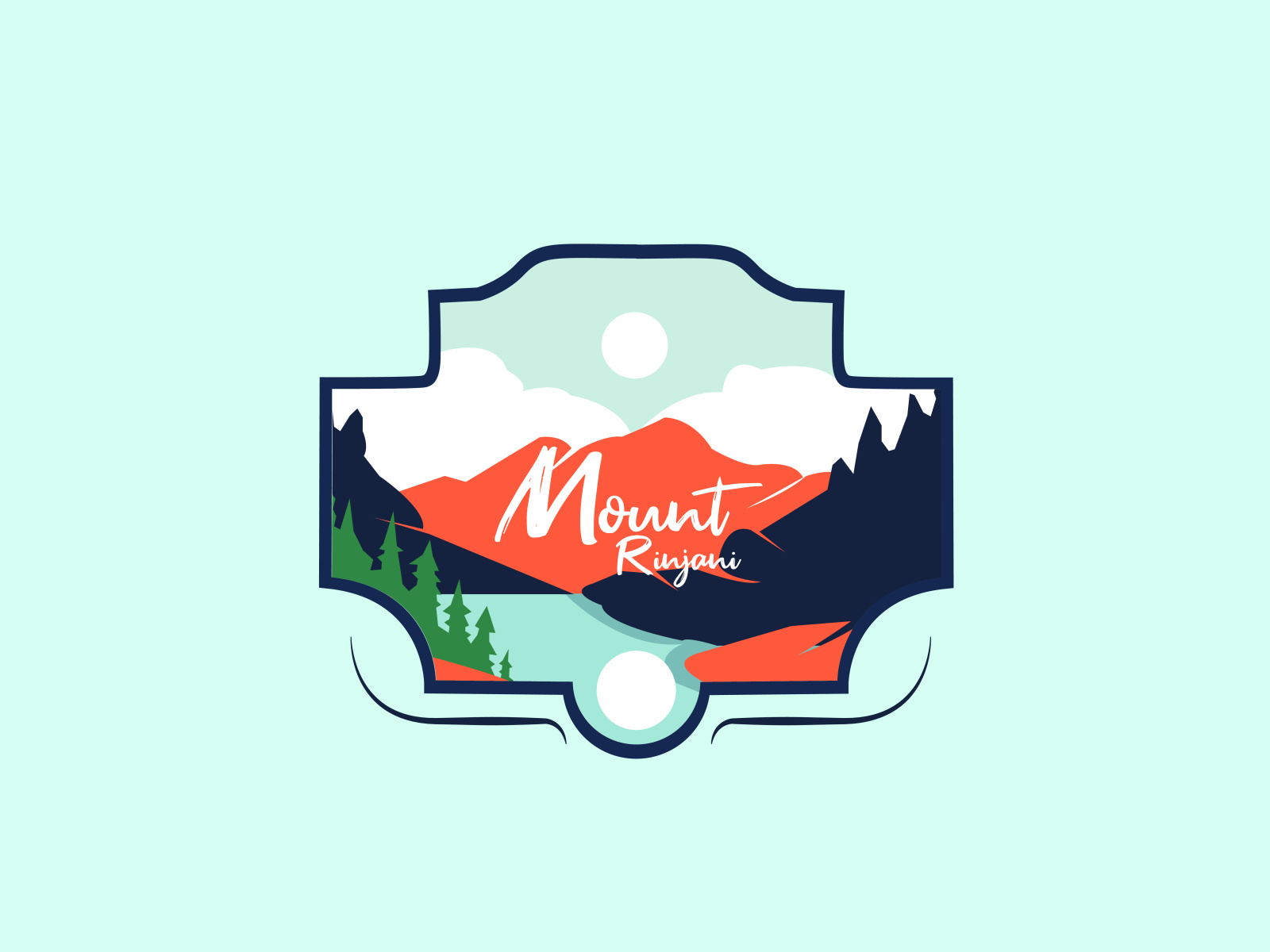 Rinjani Mount by Zs studio on Dribbble