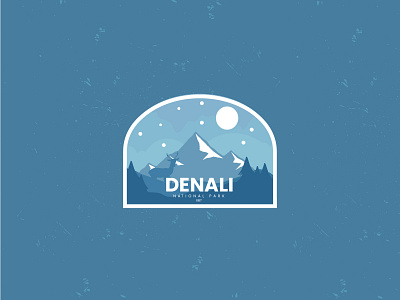 Denali National Parks 3d adventure animation badge branding design flat graphic design illustration line art logo motion graphics mountain retro t shirt typography ui vector