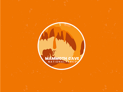 Mammoth Cave adventure badge badgedesign branding design drawing flat graphic design illustration line art logo retro ui vector vintage