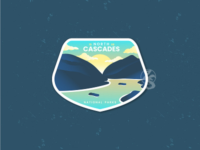 North Cascades National Park 3d animation badge branding design flat graphic design illustration line art logo motion graphics natural outdoor photoshop retro ui vector