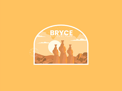 Bryce National Park 3d adventure animation badge branding design flat graphic design illustration line art logo motion graphics mountain national nft retro summer ui ux vector