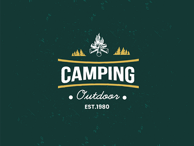 Camping Outdoor 3d adventure adventure logo animation badge branding design flat graphic design illustration line art logo motion graphics mountain national park retro summer t shirt ui vector