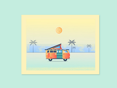 Summer vacation adventure art badge design flat flat design icon illustration line line art sea sketch summer vector