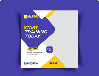 16 Start training today- web banner template design design