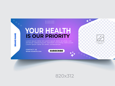 95 Health cover brochure template concept