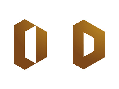 D letter logo design vector