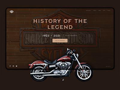 Homepage design "History of the legend"