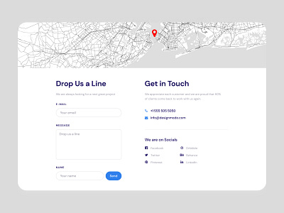 Contact page design dribbble figma pagedesign ui uiux ux web webdesign
