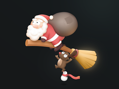 Late father christmas(⊙o⊙) illustration