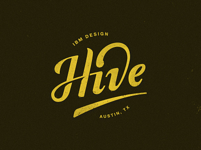 Hive hand letter hand type ibm design logo sxsw