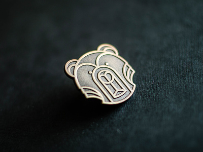 Bear pin | Lapel pin bear bears enamelpin geometric geometric logo lapelpin monoweight pin vector