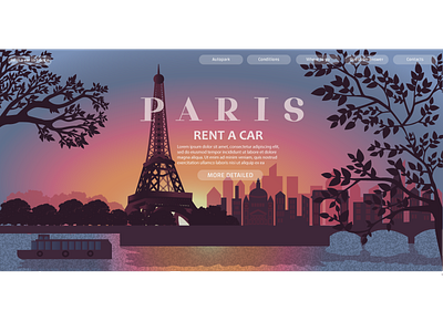 Paris app design graphic design illustration typography